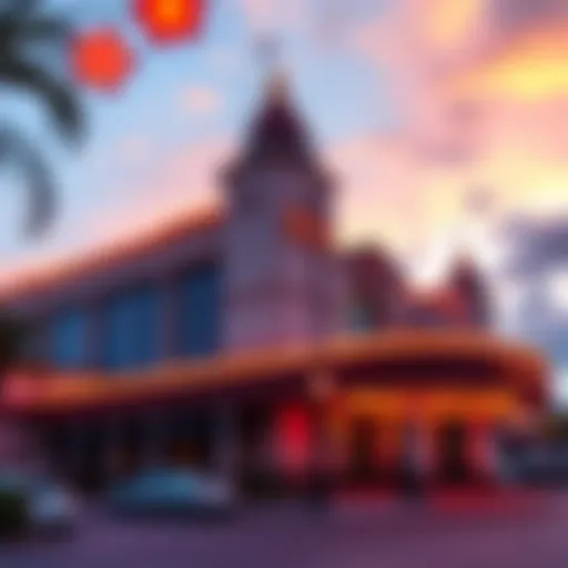 The stunning exterior of the Belle of Baton Rouge Casino at sunset
