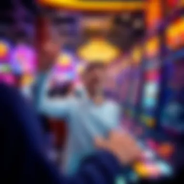 Player celebrating a win on an online slot machine