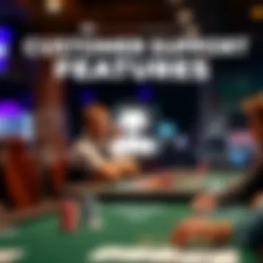 Visual representation of customer support features in the BetMGM Indiana app