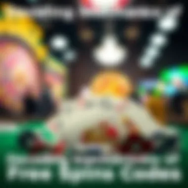 A graphic representation of how free spins codes work in the casino landscape