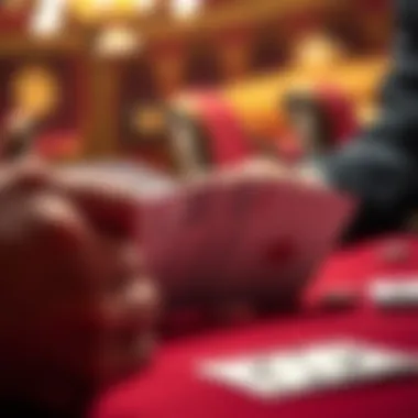 Close-up of Texas Hold'em card strategy