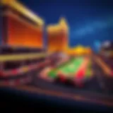 Spectacular view of the Caesars Palace Grand Prix track