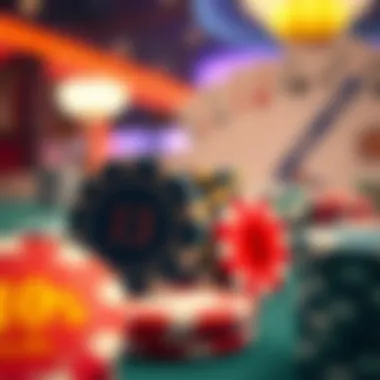 Historical representation of chips used in casinos over the decades