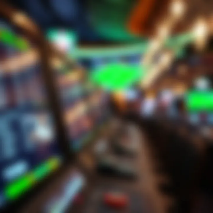 Close-up of advanced technology used for betting at Del Lago