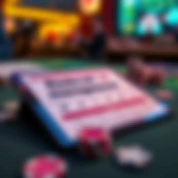 Strategic bankroll management plan laid out on a digital device