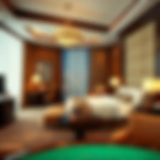 Luxurious hotel room with smoking amenities