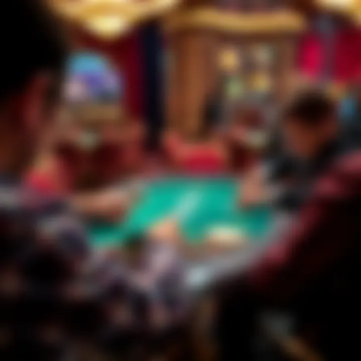 Players engaging in a Texas Hold'em game on a mobile device