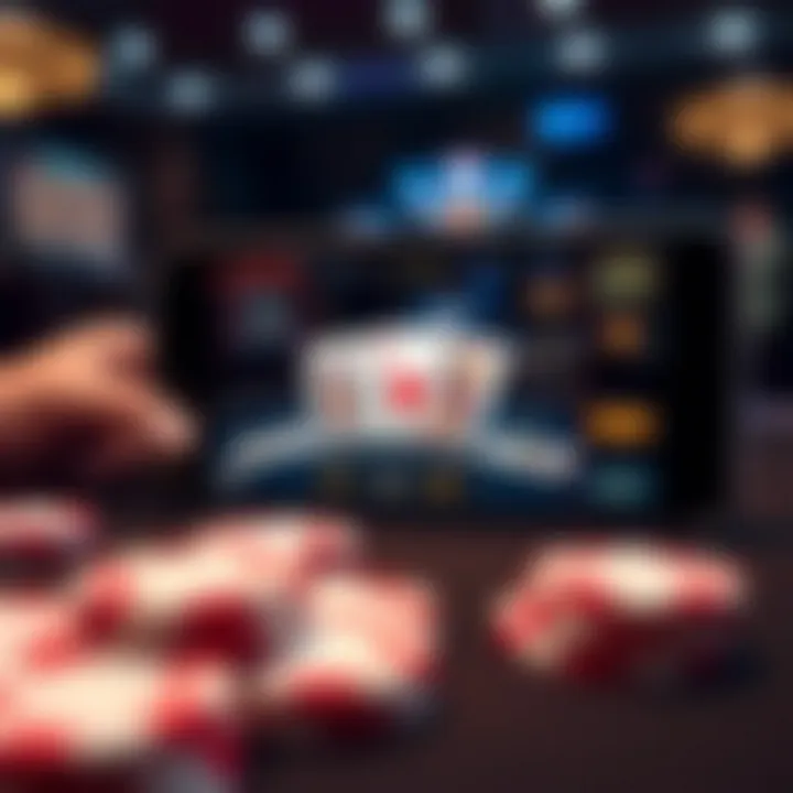 Strategic gameplay elements displayed in a Texas Hold'em app