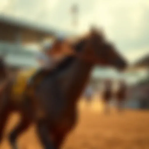 Majestic thoroughbred racing under the Florida sun