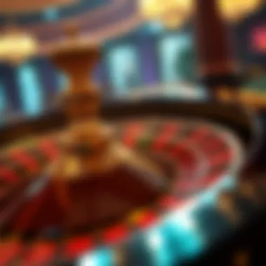 Elegant roulette wheel in motion