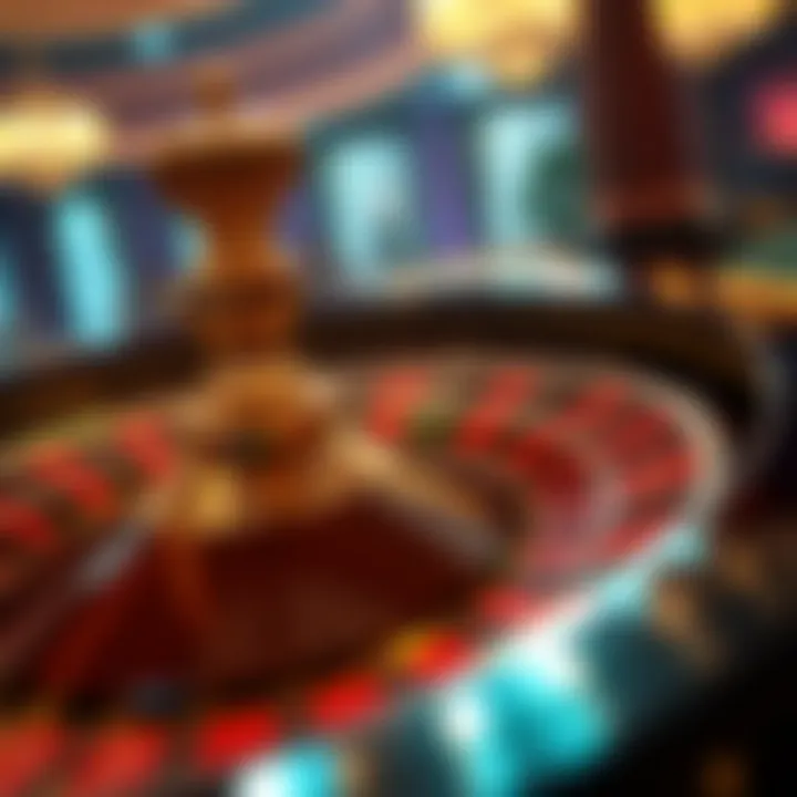 Elegant roulette wheel in motion