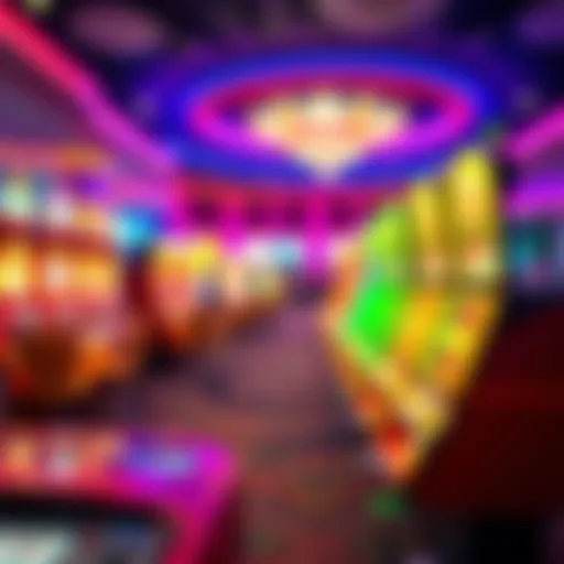 A vibrant casino floor showcasing big win games in action