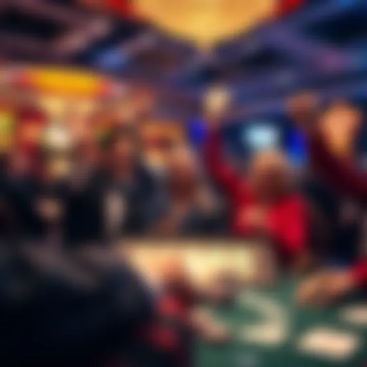 Celebratory moment of jackpot announcement