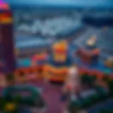 Aerial view of a prominent casino in Connecticut, showcasing its architectural grandeur