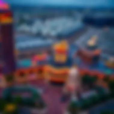 Aerial view of a prominent casino in Connecticut, showcasing its architectural grandeur