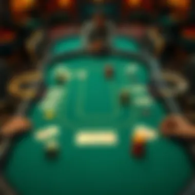 The Layout of a Ten-Person Poker Table An intricate layout of a ten-person poker setup