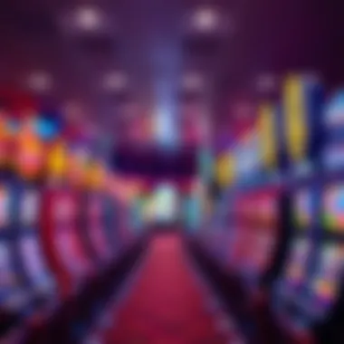 Vibrant gaming floor filled with various slot machines