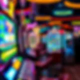 Colorful slots interface in Vegas World