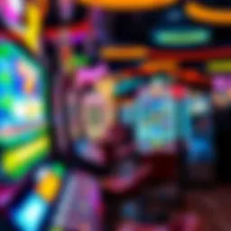 Colorful slots interface in Vegas World