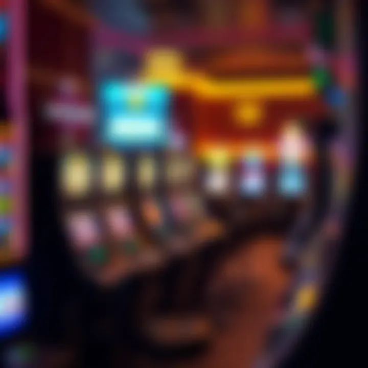 Variety of slot machines in a casino