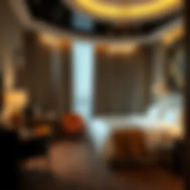 Modern hotel room with amenities