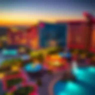 Stunning view of the Wynn and nearby hotels