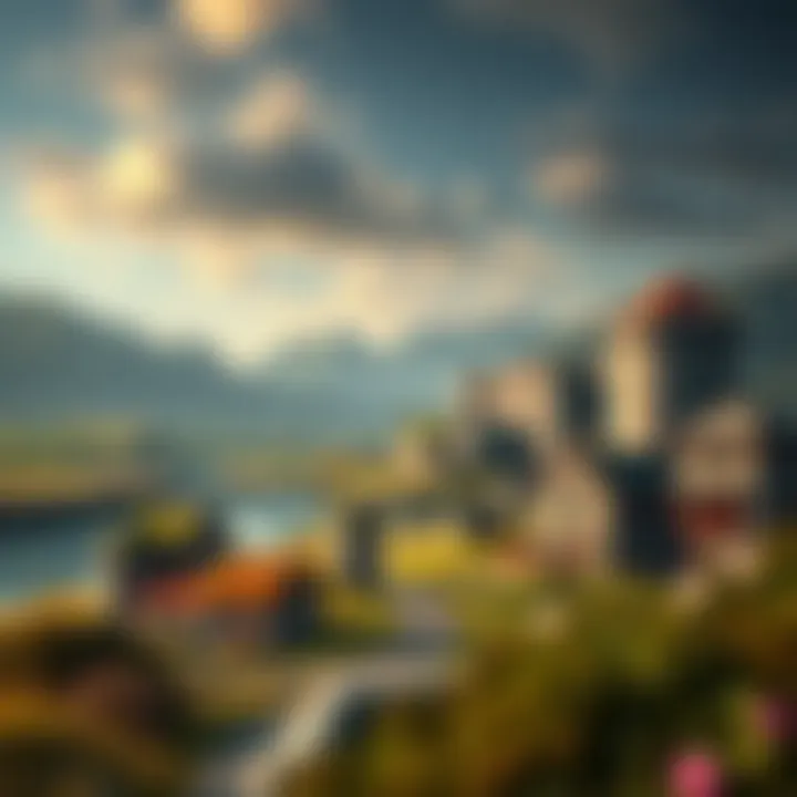 A scenic Irish landscape reflecting cultural themes