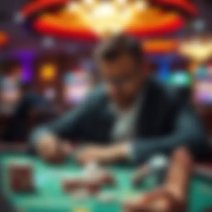 A strategic player analyzing betting options