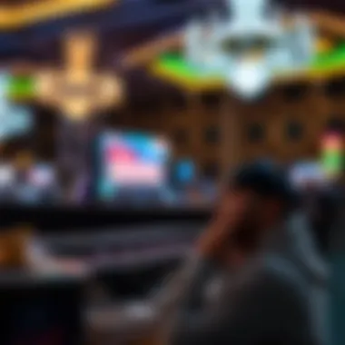 A user engaged in an immersive gaming experience on a live casino app