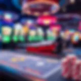 Live dealer gaming setup showcasing interactive elements