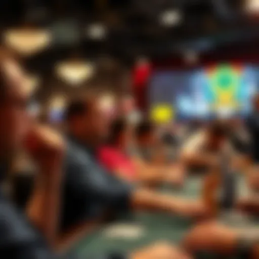 A vibrant local poker tournament in progress