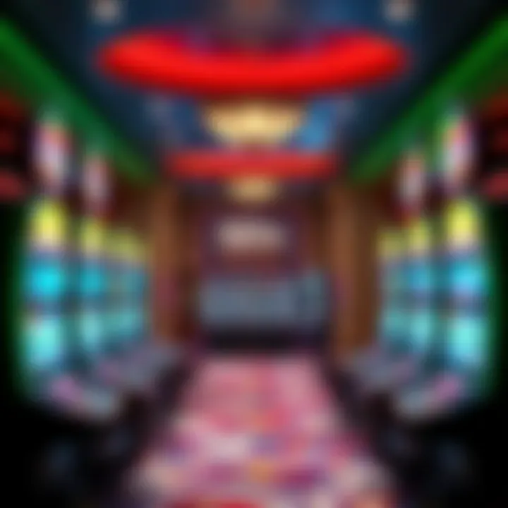 Interior view of Meadows Casino showcasing a variety of slot machines