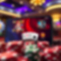 Mobile poker game interface showcasing gameplay features