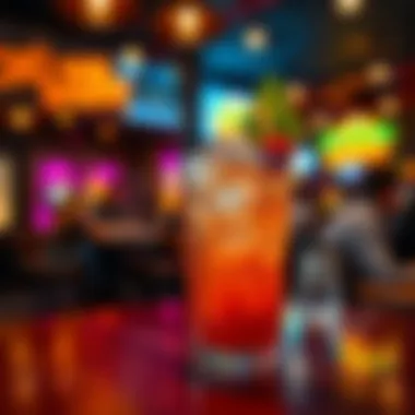 Indulge in a Signature Refreshment at Nacho Daddy Signature drink garnished with fresh ingredients