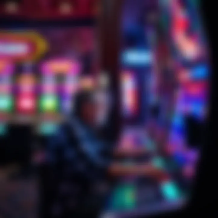 A player experiencing an immersive gaming session at a new slot machine.