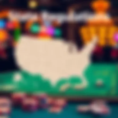 A map highlighting lottery regulations in different states.