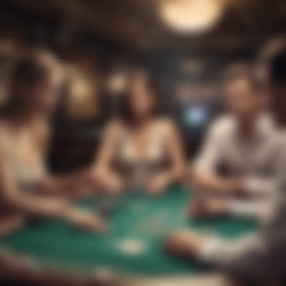A captivating virtual poker table showcasing diverse players engaged in strategic gameplay.