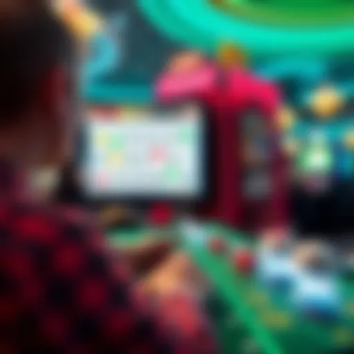 Visual representation of online Powerball Keno gameplay