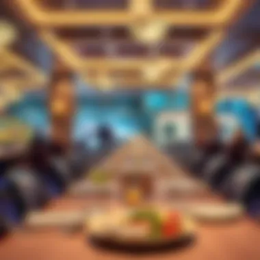 Elegant dining area featuring a variety of culinary options