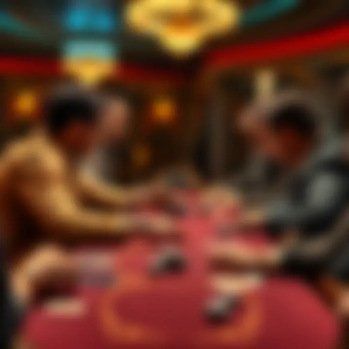 Dynamic interaction between finalists at a poker showdown