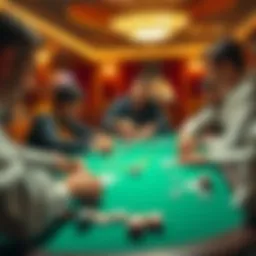 A thrilling moment at a poker table during a tournament