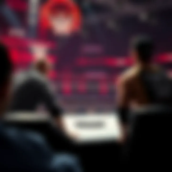 Wrestling Match Taking Place