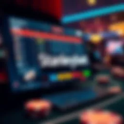 Visual representation of online betting interface