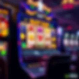 Vibrant slot machine interface with captivating graphics and themes