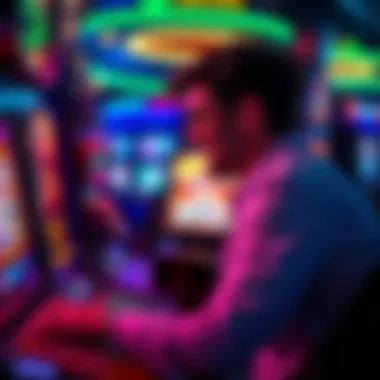 A player enjoying an immersive gaming experience on a slot machine