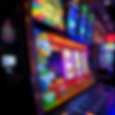 Close-up of a unique themed slot machine