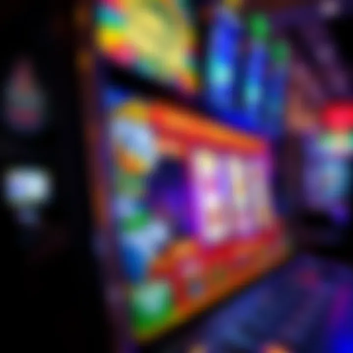 Close-up of a unique themed slot machine