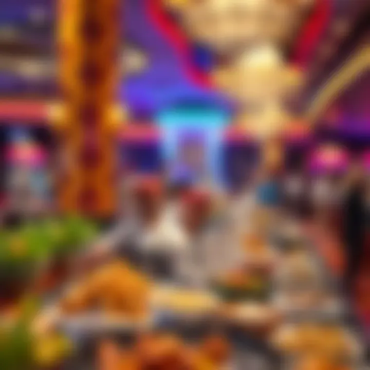 Diverse culinary styles showcased in a buffet