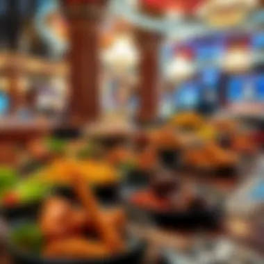 A lavish spread of gourmet dishes at a Las Vegas buffet