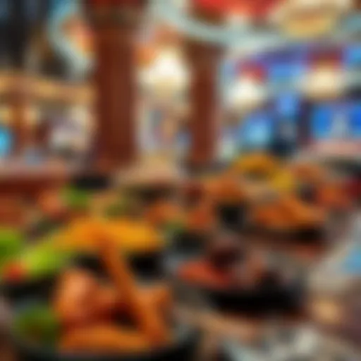 A lavish spread of gourmet dishes at a Las Vegas buffet